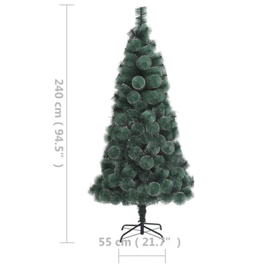 Artificial Pre-lit Christmas Tree with Stand Green 240 cm PET