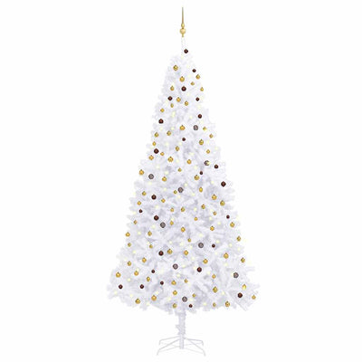 Artificial Pre-lit Christmas Tree with Ball Set LEDs 300 cm White