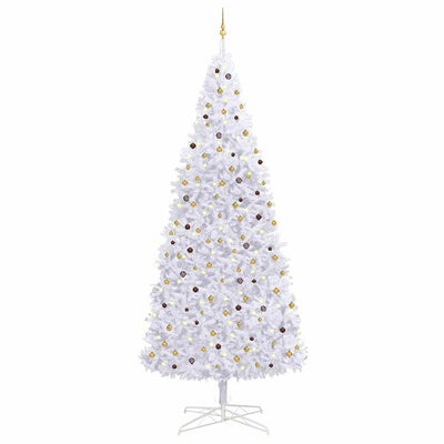 Artificial Pre-lit Christmas Tree with Ball Set LEDs 400 cm White