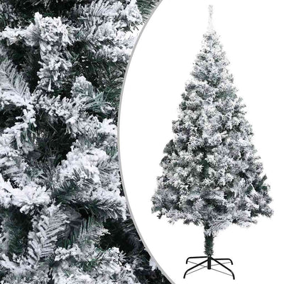 Artificial Christmas Tree LEDs&Ball Set&Flocked Snow Green 400cm