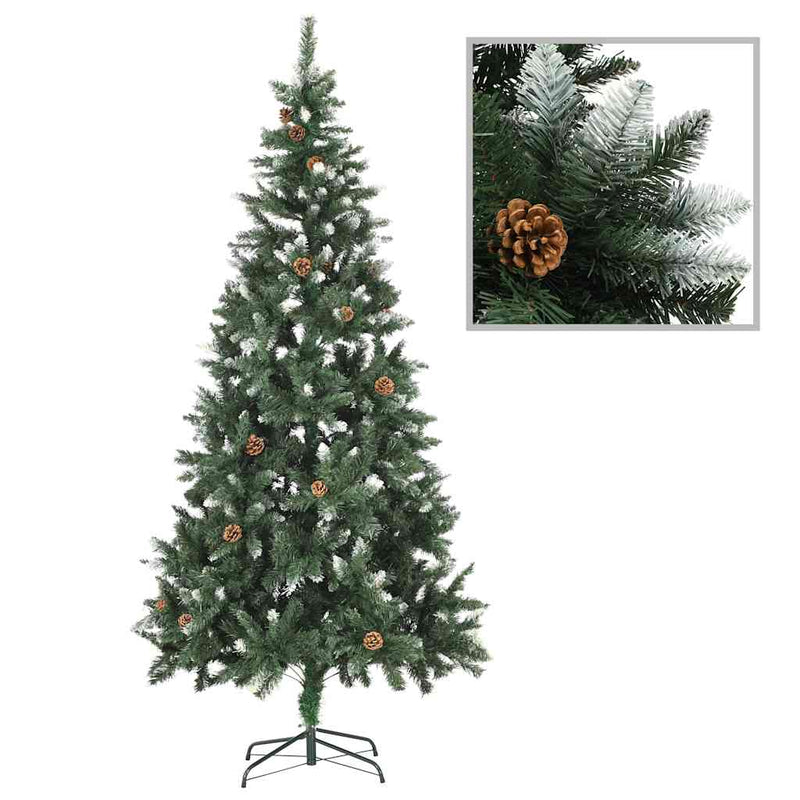 Artificial Pre-lit Christmas Tree with Ball Set 210 cm