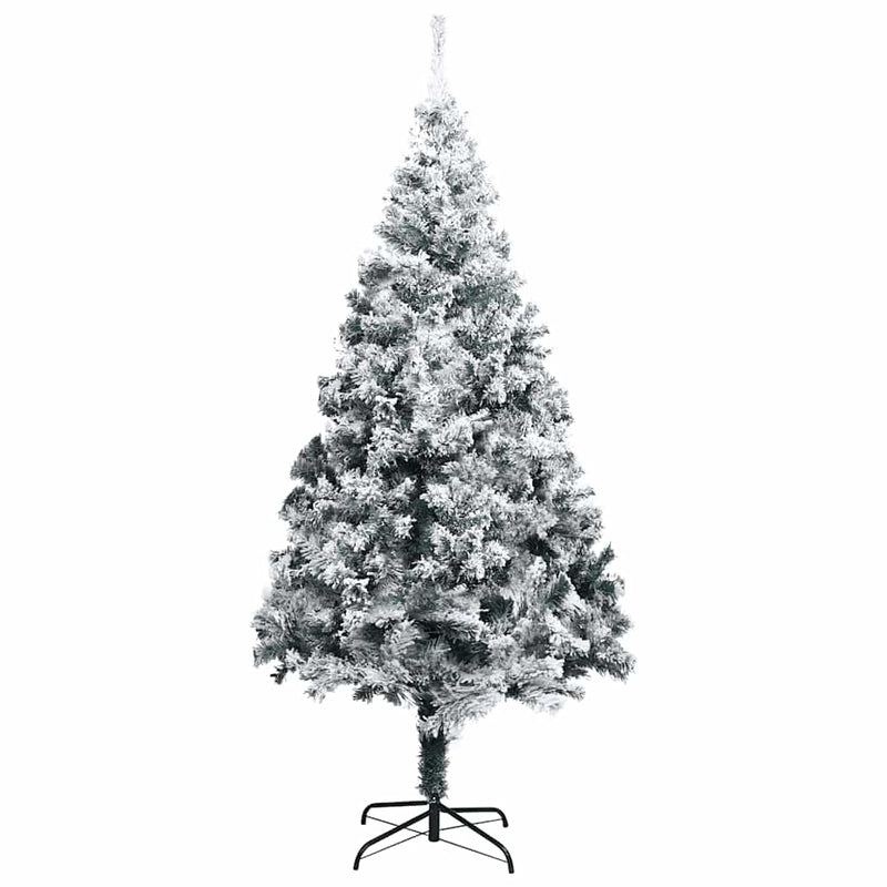 Artificial Christmas Tree LEDs&Ball Set&Flocked Snow Green 300 cm