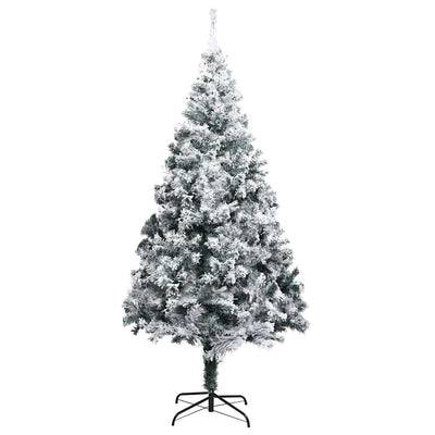 Artificial Christmas Tree LEDs&Ball Set&Flocked Snow Green 400cm