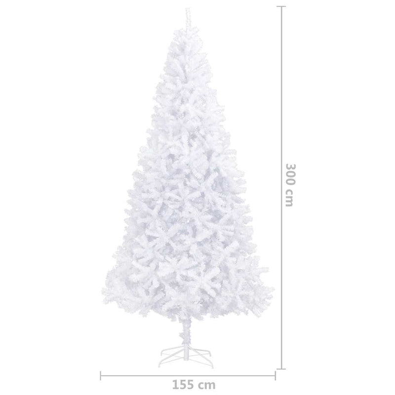 Artificial Pre-lit Christmas Tree with Ball Set LEDs 300 cm White