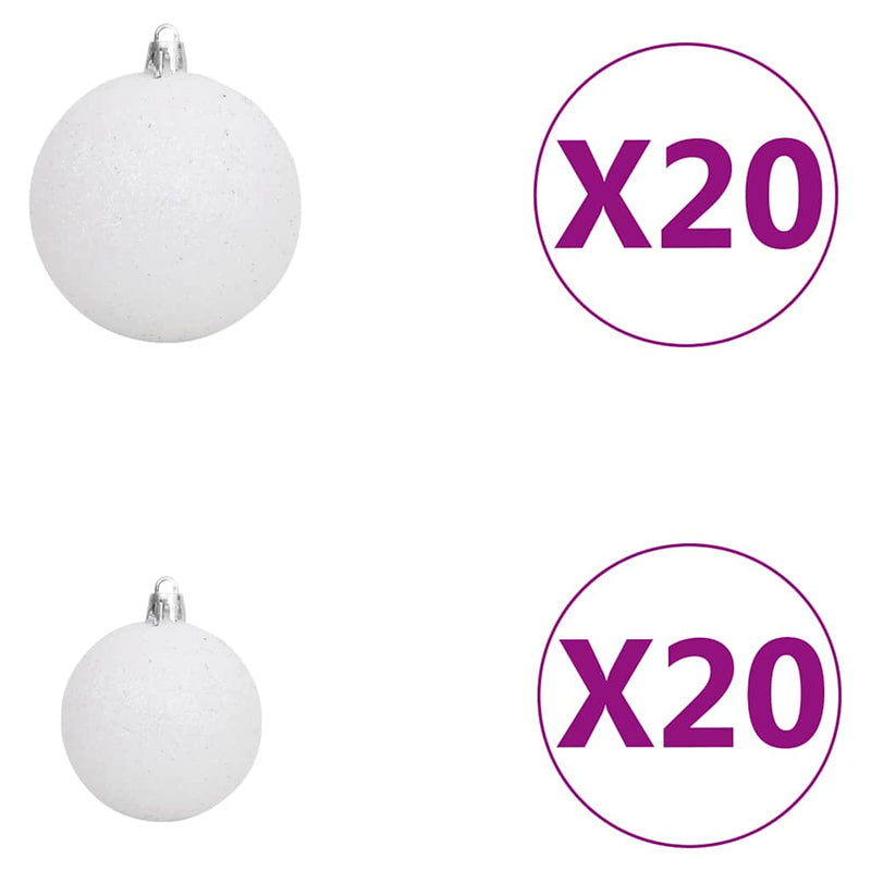 Artificial Pre-lit Christmas Tree with Ball Set LEDs 400 cm White