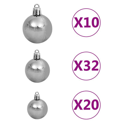 Artificial Pre-lit Christmas Tree with Ball Set LEDs 400 cm White