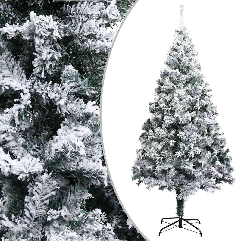 Artificial Christmas Tree LEDs&Ball Set&Flocked Snow Green 400cm