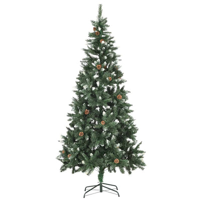 Artificial Pre-lit Christmas Tree with Ball Set Pine Cones 210 cm