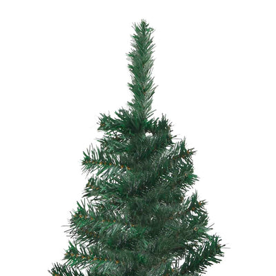 Corner Artificial Pre-lit Christmas Tree Green 150 cm PVC