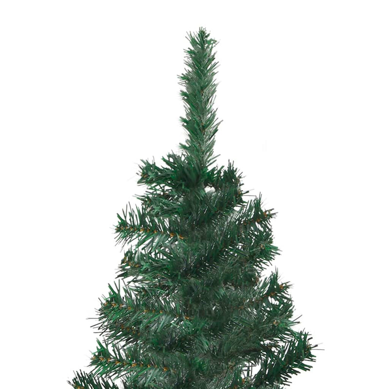 Corner Artificial Pre-lit Christmas Tree Green 210 cm PVC