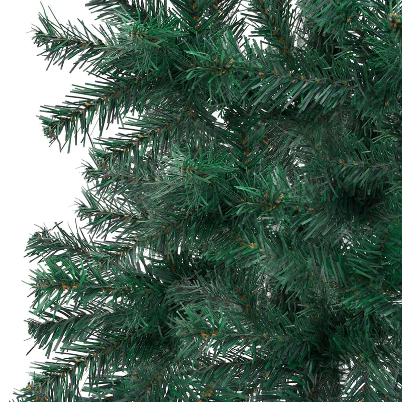 Corner Artificial Pre-lit Christmas Tree Green 240 cm PVC