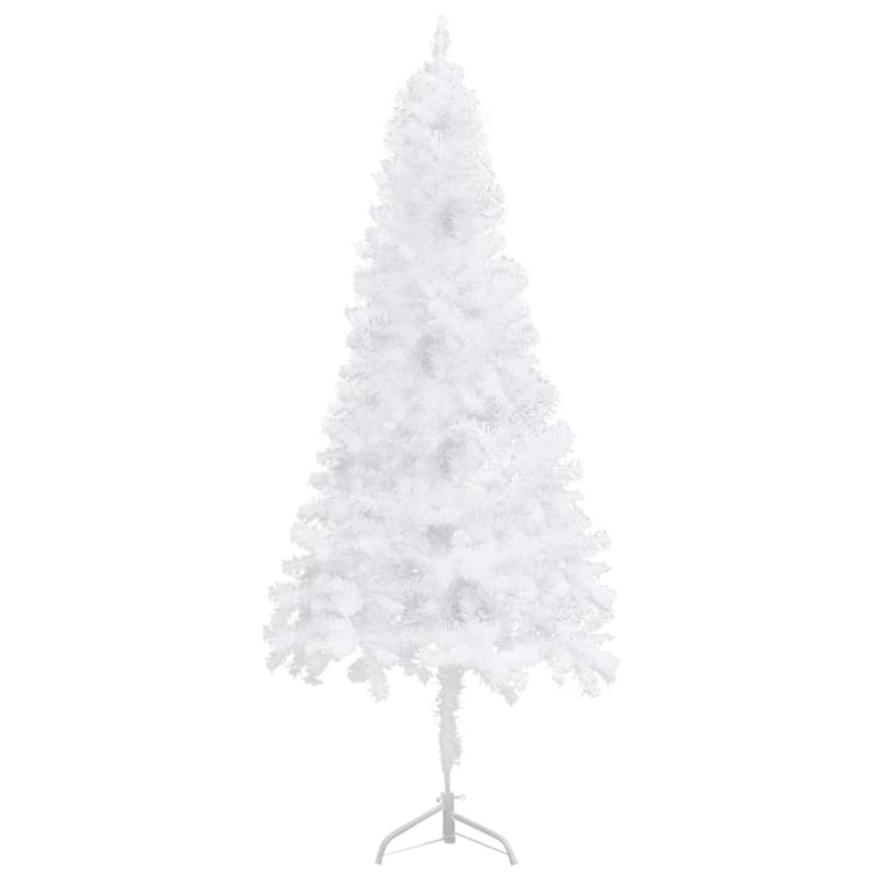 Corner Artificial Pre-lit Christmas Tree White 240 cm PVC