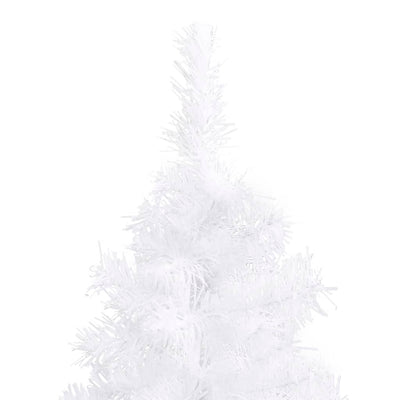 Corner Artificial Pre-lit Christmas Tree White 240 cm PVC