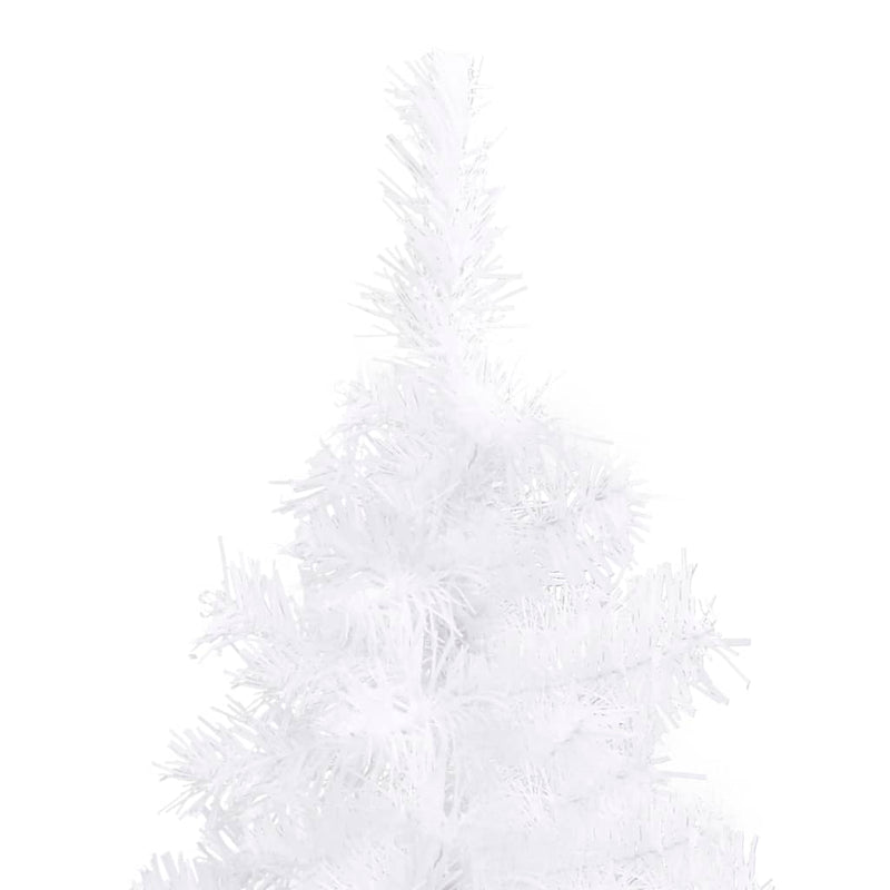 Corner Artificial Pre-lit Christmas Tree White 240 cm PVC