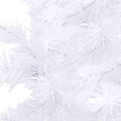 Corner Artificial Pre-lit Christmas Tree White 240 cm PVC