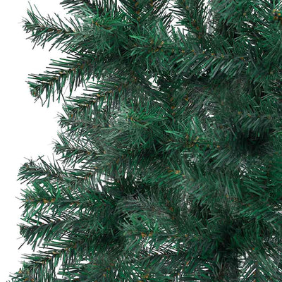 Corner Artificial Christmas Tree LEDs&Ball Set 120 cm Green PVC