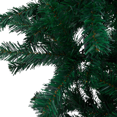 Upside-down Artificial Pre-lit Christmas Tree Green 210 cm