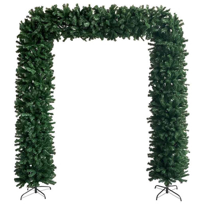 Christmas Tree Arch with LEDs&Ball Set Green 240 cm