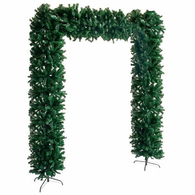 Christmas Tree Arch with LEDs&Ball Set Green 240 cm