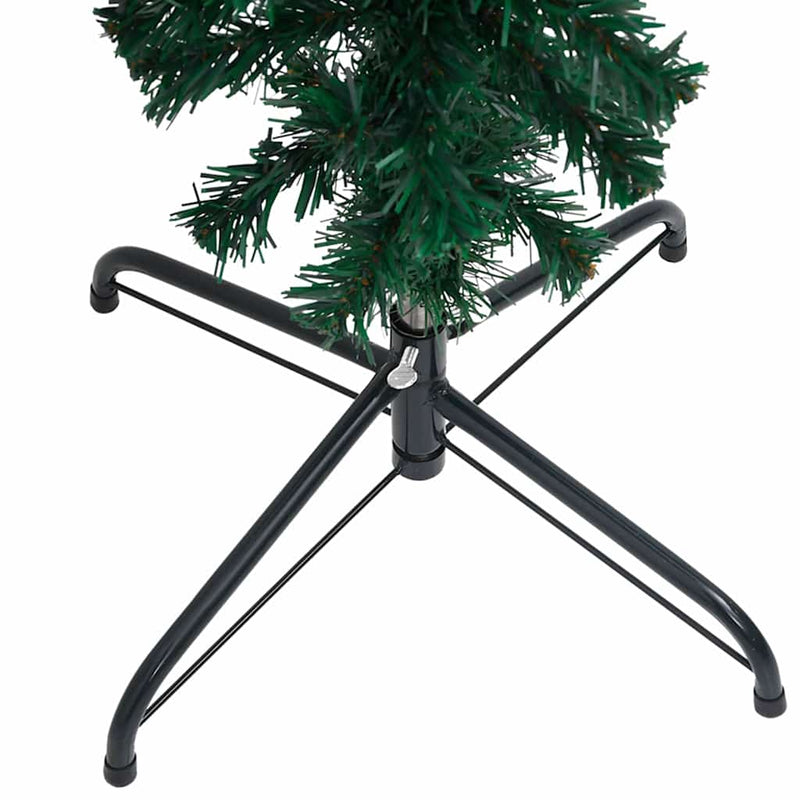 Upside-down Artificial Pre-lit Christmas Tree with Ball Set 210 cm