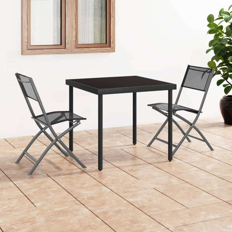 3 Piece Outdoor Dining Set Steel