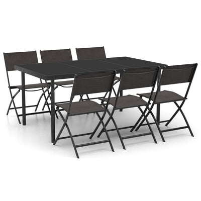 7 Piece Outdoor Dining Set Steel