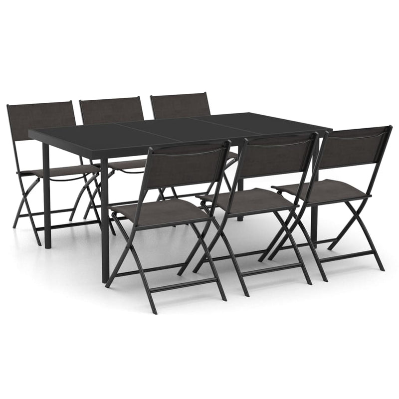 7 Piece Outdoor Dining Set Steel