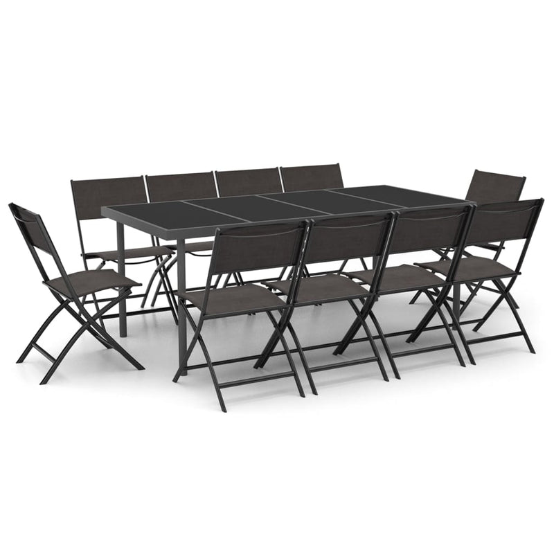 11 Piece Outdoor Dining Set Steel