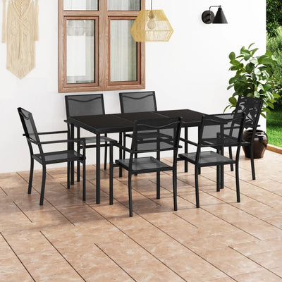 7 Piece Outdoor Dining Set Steel