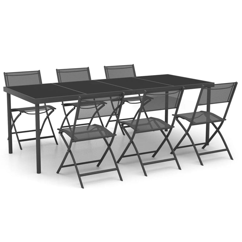 7 Piece Outdoor Dining Set Steel