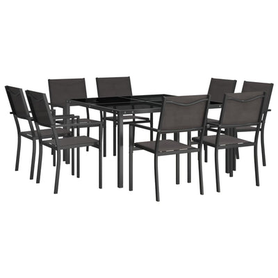 9 Piece Outdoor Dining Set Steel