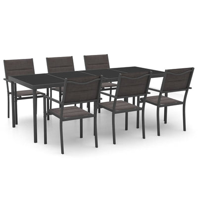 7 Piece Outdoor Dining Set Steel