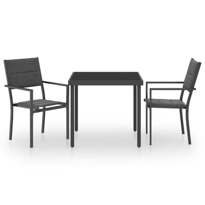 3 Piece Outdoor Dining Set Steel