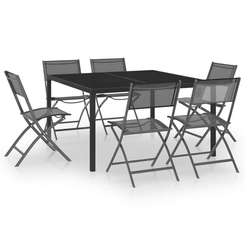 7 Piece Outdoor Dining Set Steel