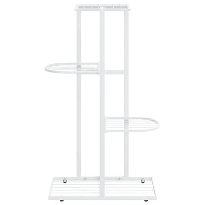 4-Floor Flower Stand 43x22x76 cm White Metal