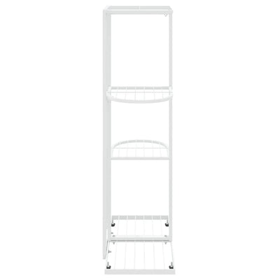 4-Floor Flower Stand 43x22x76 cm White Metal