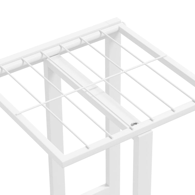 4-Floor Flower Stand 43x22x76 cm White Metal