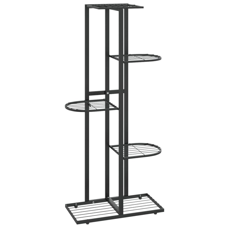 5-Floor Flower Stand 43x22x98 cm Black Metal