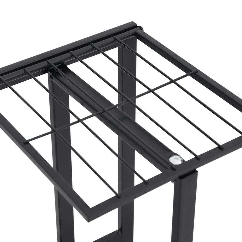 5-Floor Flower Stand 43x22x98 cm Black Metal