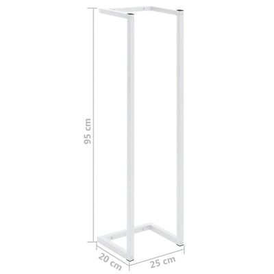Towel Rack White 25x20x95 cm Steel