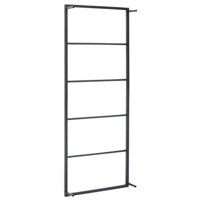 Towel Rack Black 45x10x115 cm Steel