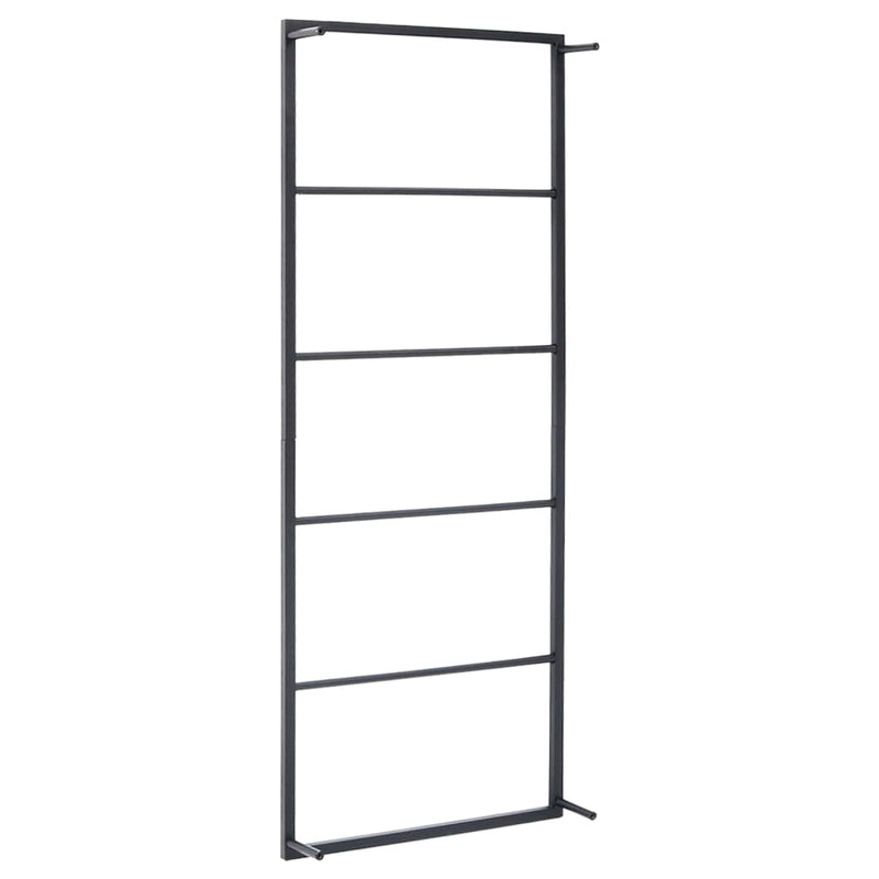 Towel Rack Black 45x10x115 cm Steel