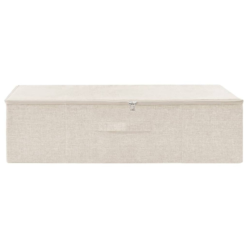 Storage Box Fabric 70x40x18 cm Cream