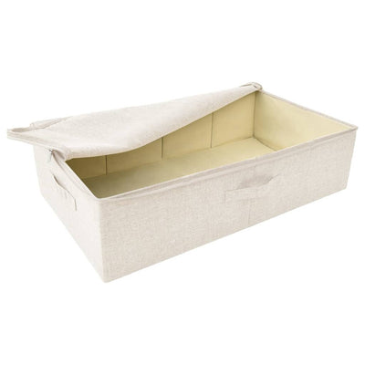 Storage Box Fabric 70x40x18 cm Cream