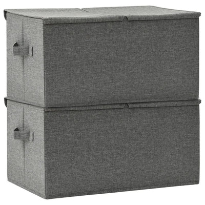 Storage Boxes 2 pcs Fabric 50x30x25 cm Anthracite