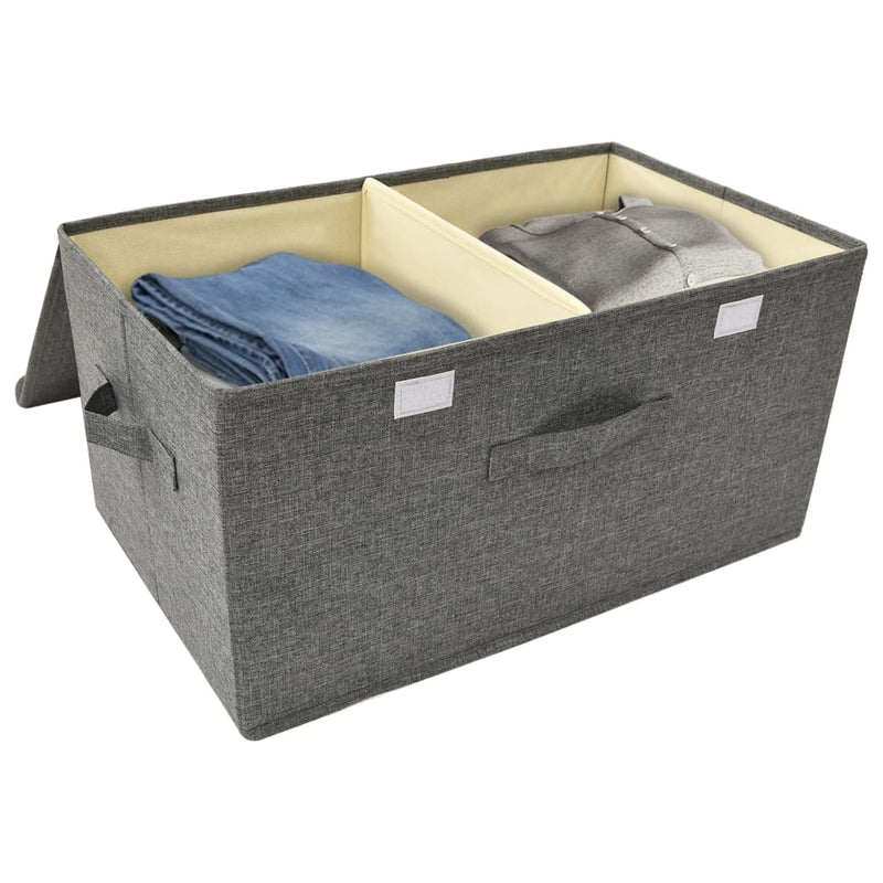 Storage Boxes 2 pcs Fabric 50x30x25 cm Anthracite