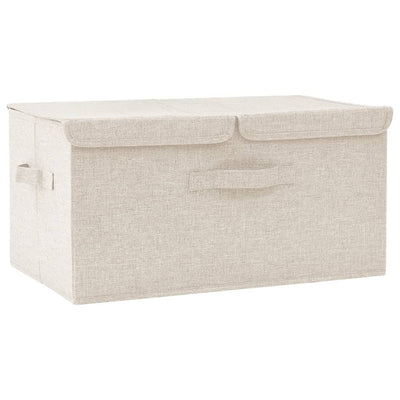 Storage Box Fabric 50x30x25 cm Cream