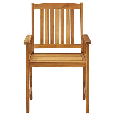 Garden Chairs 8 pcs Solid Acacia Wood