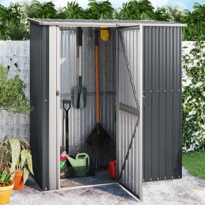 Garden Shed Anthracite 180.5x97x209.5 cm Galvanised Steel