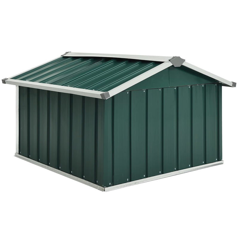 Garden Robot Lawnmower Shed 92x97x63 cm Galvanised Steel Green